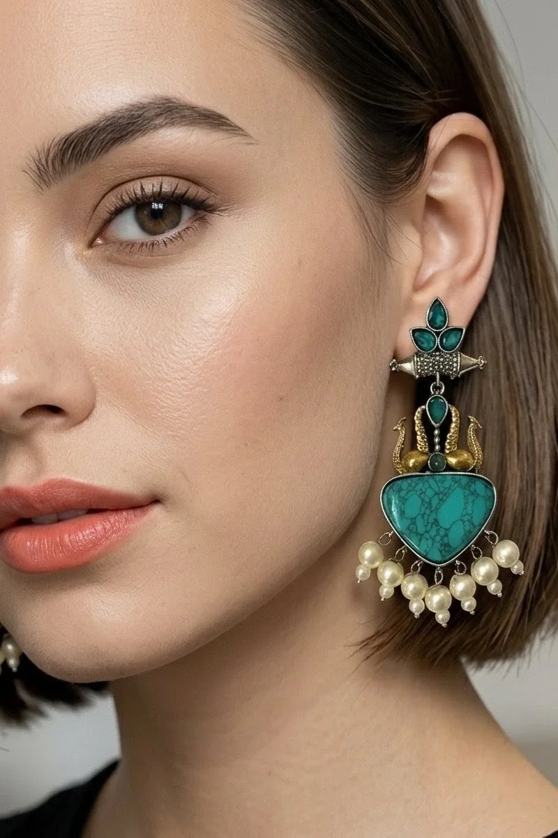 Mayura Turquoise Drop Earrings