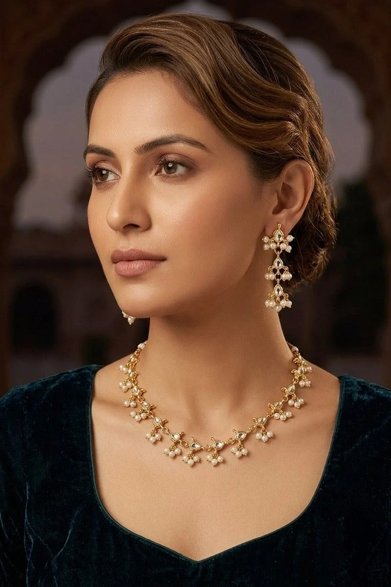 Dohria Kundan Reversible Necklace Set