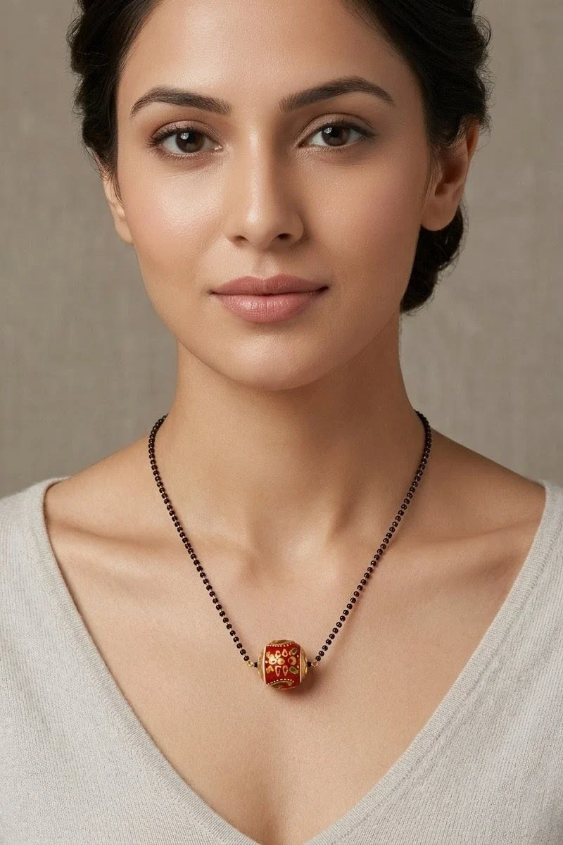Zariya Red Meenakari Talisman