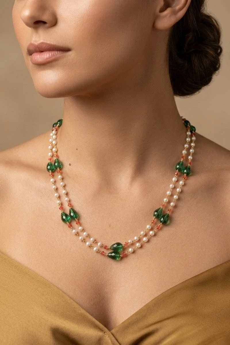 Marakata Pearl Mala