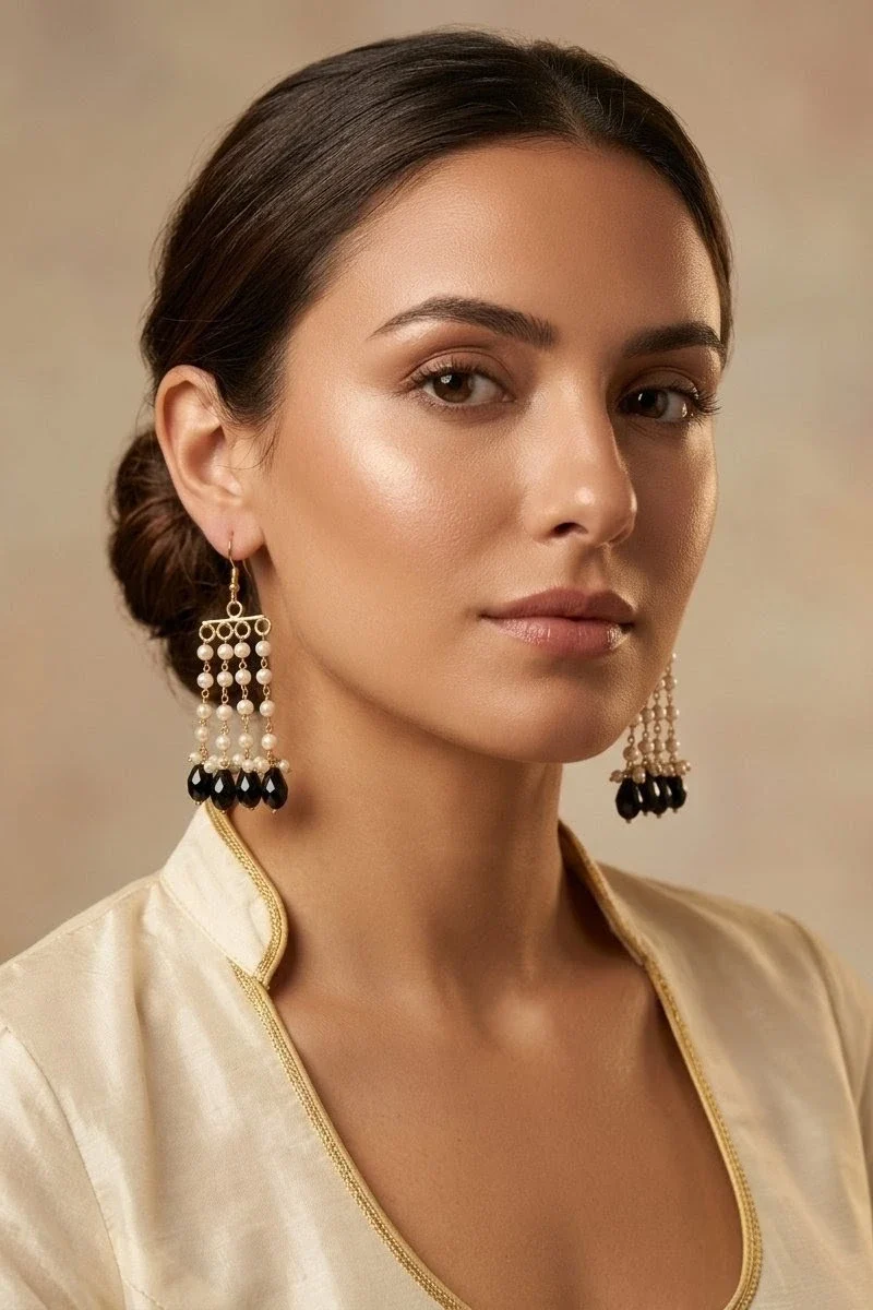 Black Mohini Earrings